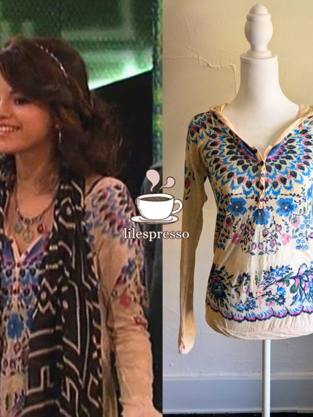 RARE free people winter garden hooded burnout henley ASO alex russo wowp (XS)